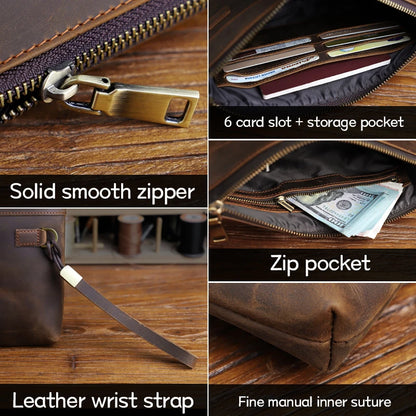 Mad Horse Leather Clutch