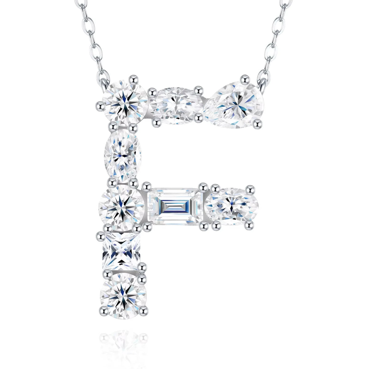 Moissanite Initial Necklace