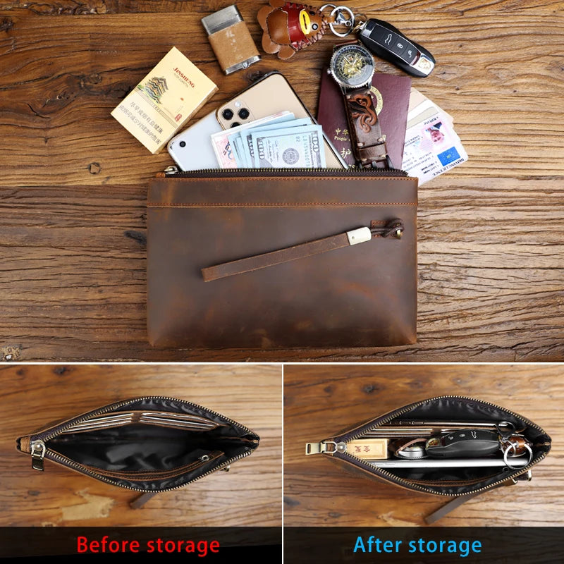 Mad Horse Leather Clutch