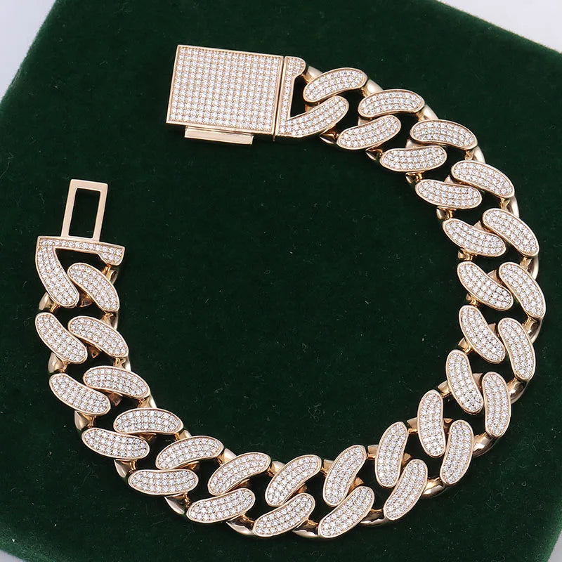 Solid Gold 15mm Cuban Link Bracelet