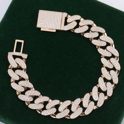 Solid Gold 15mm Cuban Link Bracelet