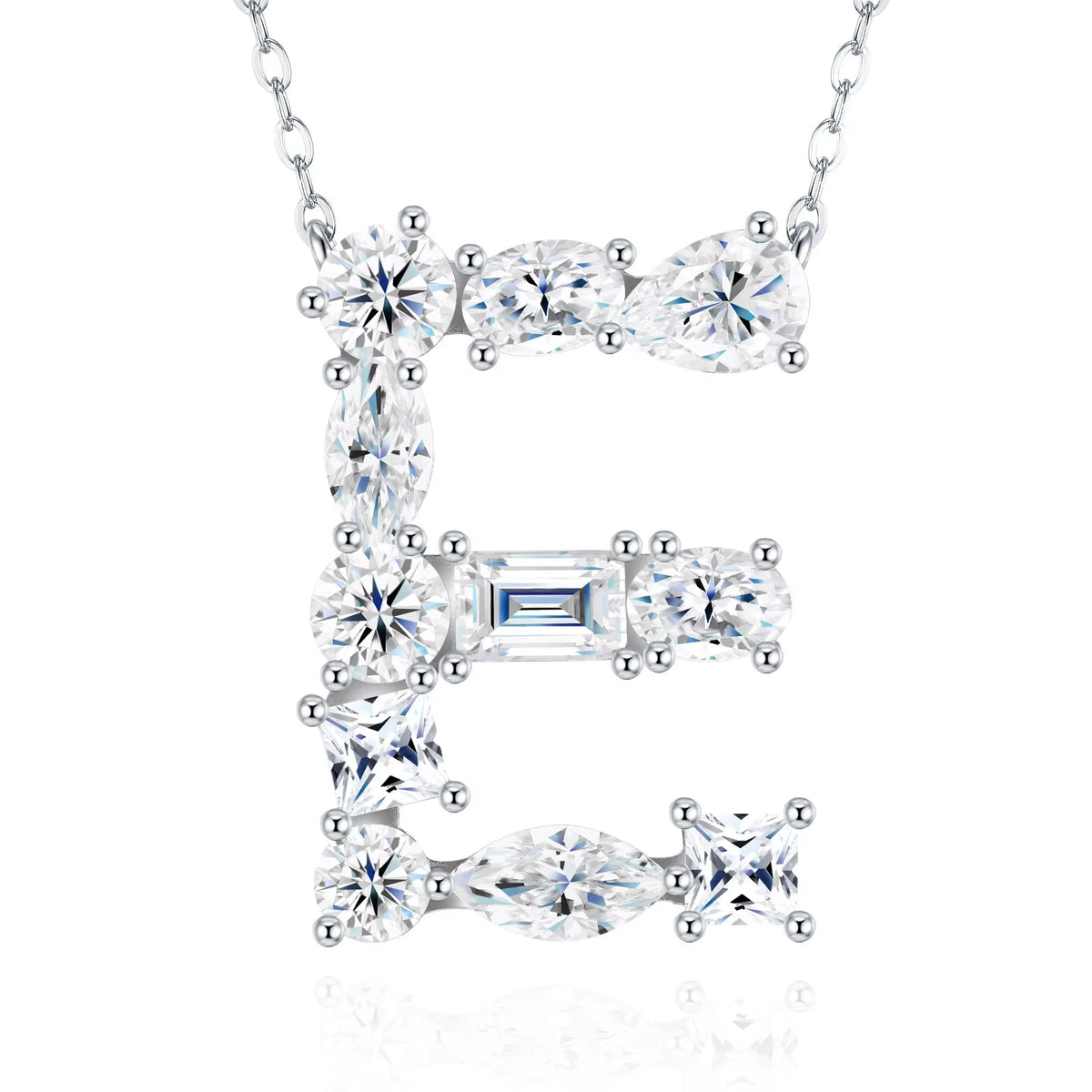 Moissanite Initial Necklace