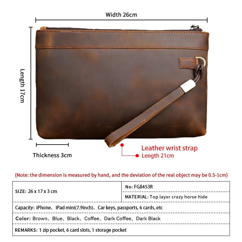 Mad Horse Leather Clutch