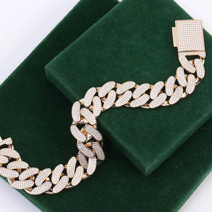 Solid Gold 15mm Cuban Link Bracelet