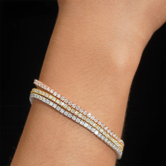 Moissanite Tennis Bracelet - 925 Sterling Silver