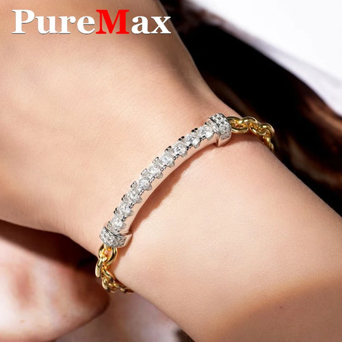 Diamant & Chain Bracelet - 925 Sterling Silver