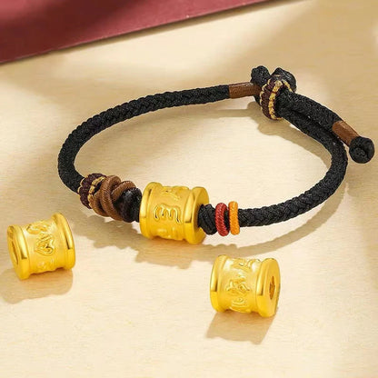 100% Genuine 24K Yellow Gold - 3D Six Sutra Bracelet