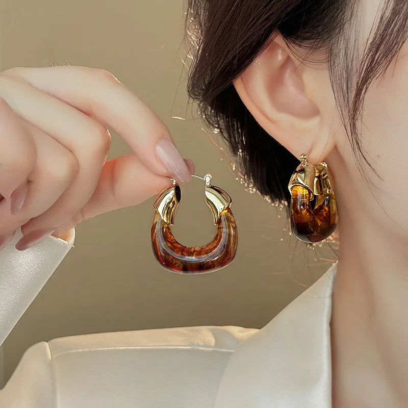 retro hoop earrings