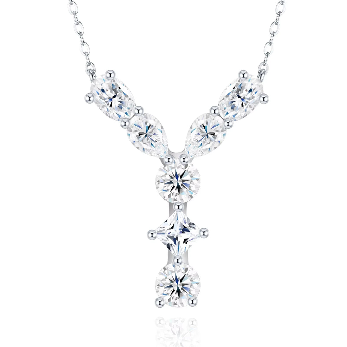 Moissanite Initial Necklace