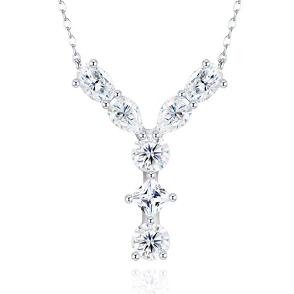 Moissanite Initial Necklace