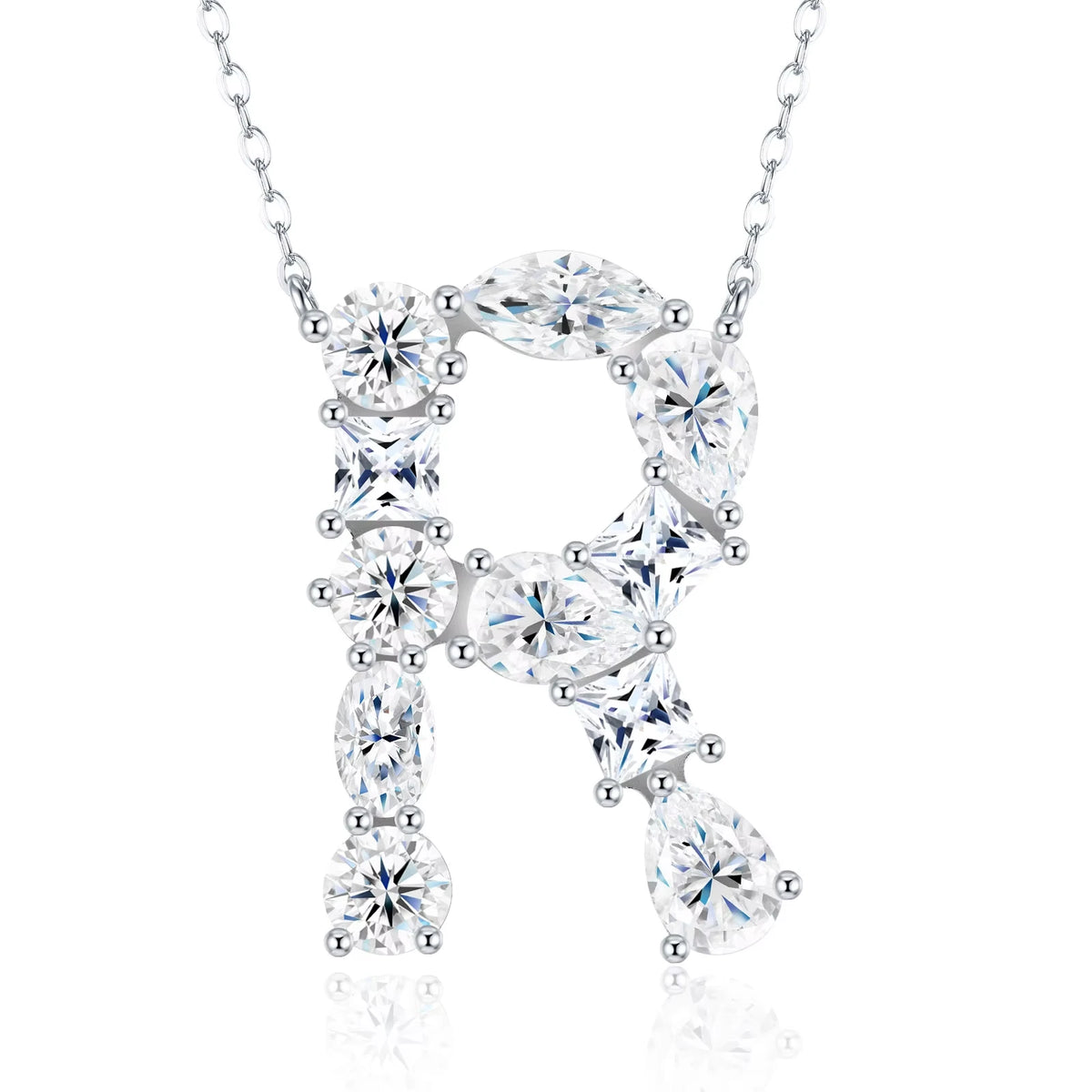 Moissanite Initial Necklace