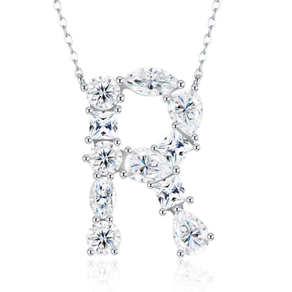 Moissanite Initial Necklace