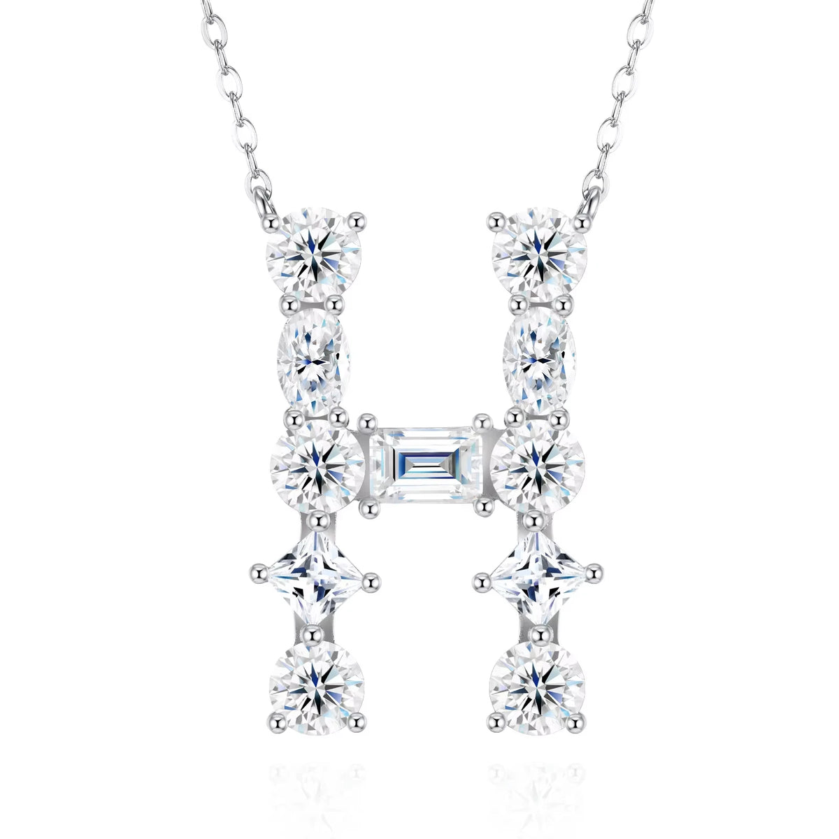 Moissanite Initial Necklace