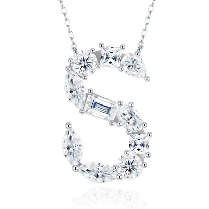 Moissanite Initial Necklace