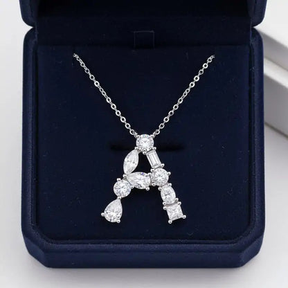 Moissanite Initial Necklace