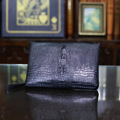 Crocodile Clutch – Embossed Leather Bag