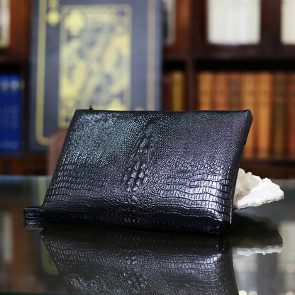 Crocodile Clutch – Embossed Leather Bag