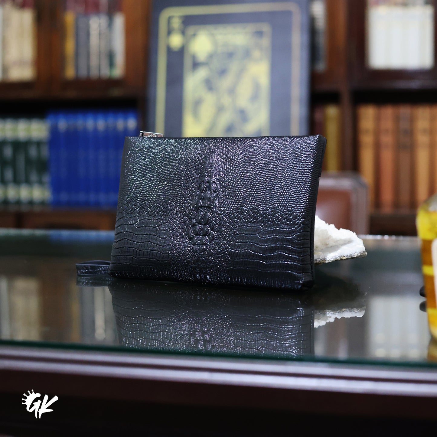 Crocodile Clutch – Embossed Leather Bag