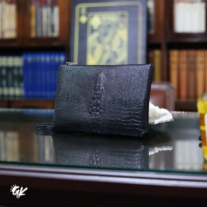 Crocodile Clutch – Embossed Leather Bag