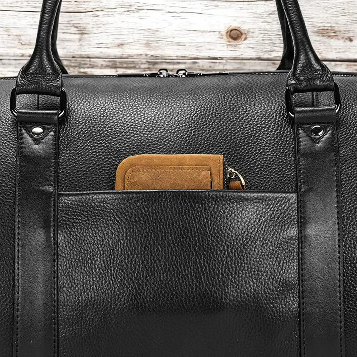 Full-Grain Leather Duffle