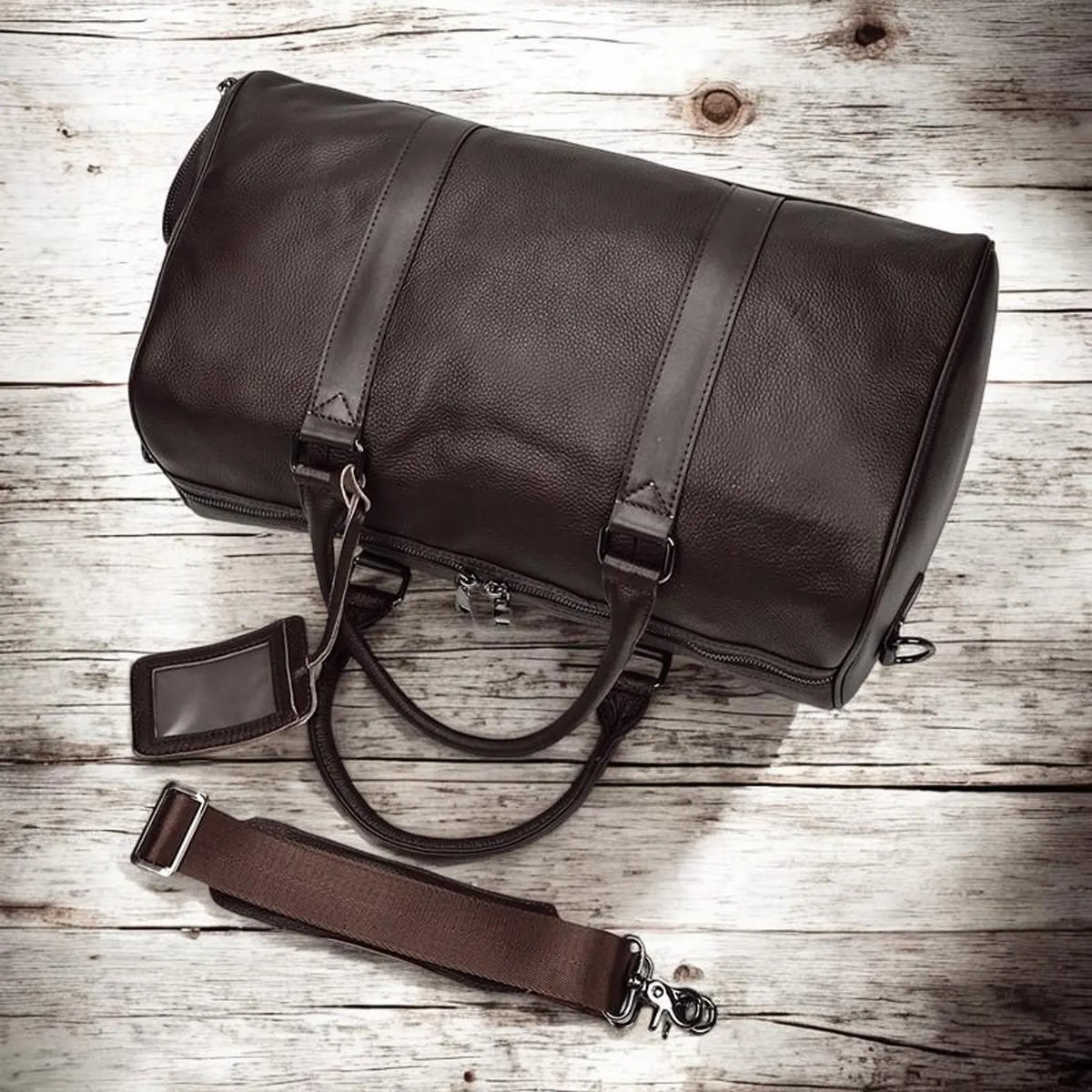 Full-Grain Leather Duffle