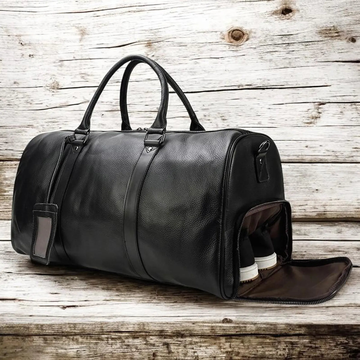 Full-Grain Leather Duffle